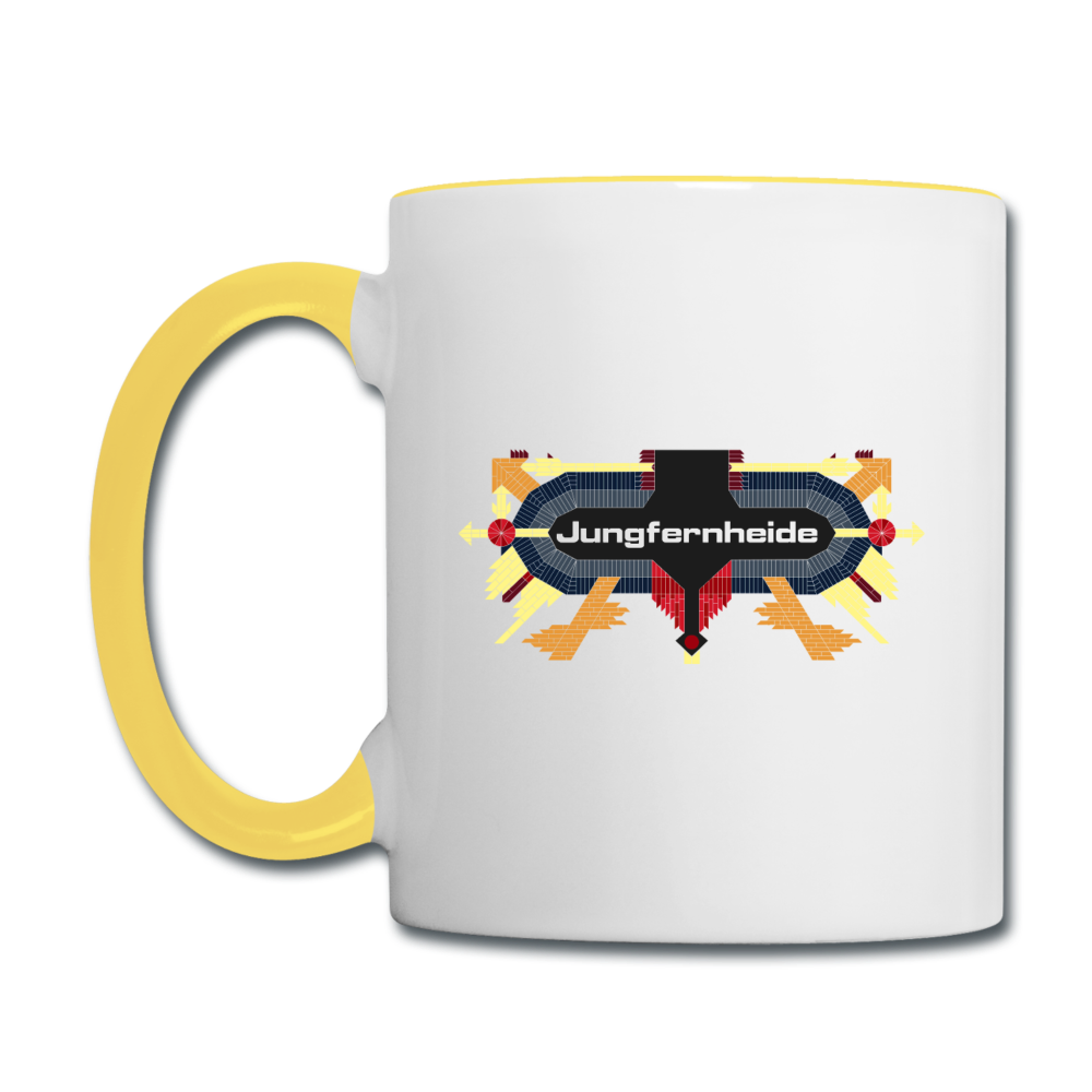 Jungfernheide - Tasse zweifarbig - Weiß/Gelb
