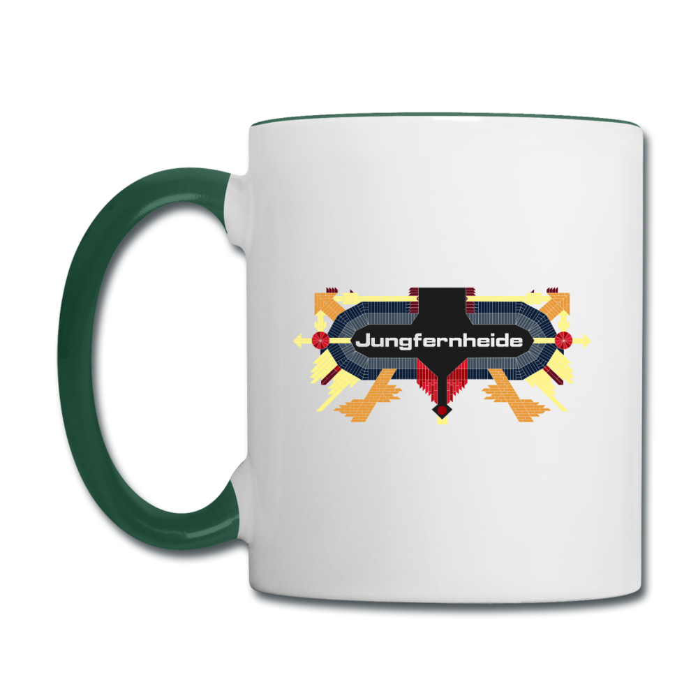 Jungfernheide - Tasse zweifarbig - Weiß/Dunkelgrün