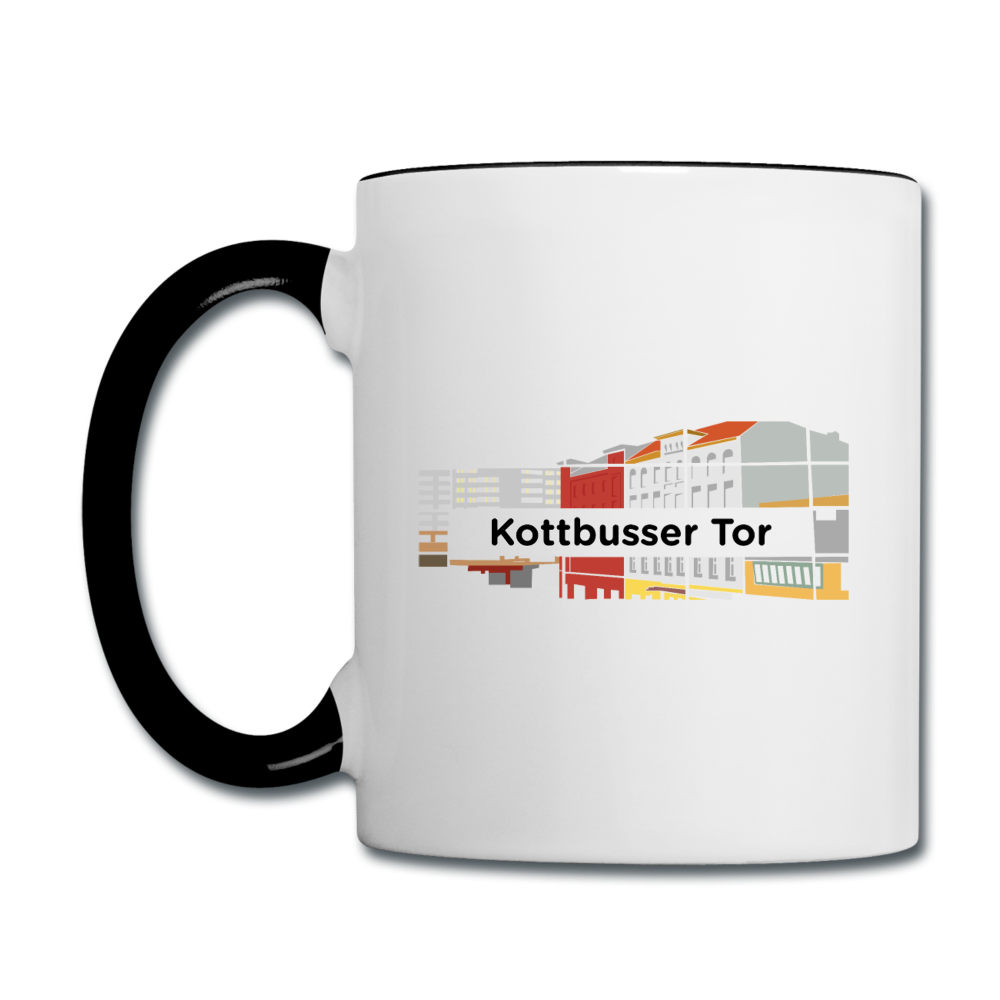Kottbusser Tor - Tasse zweifarbig - Weiß/Schwarz