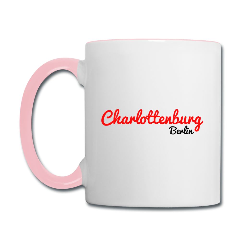 Charlottenburg Berlin - Tasse zweifarbig - Weiß/Pink