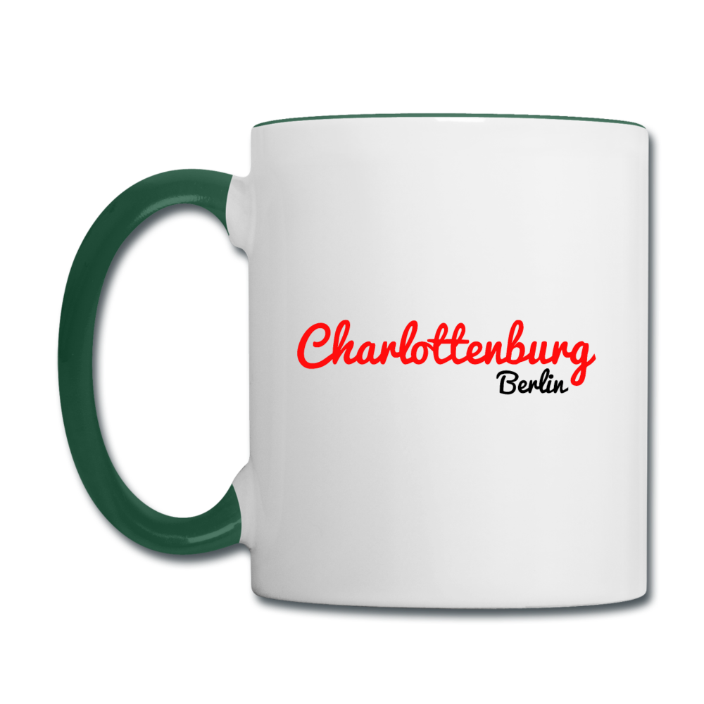 Charlottenburg Berlin - Tasse zweifarbig - Weiß/Dunkelgrün
