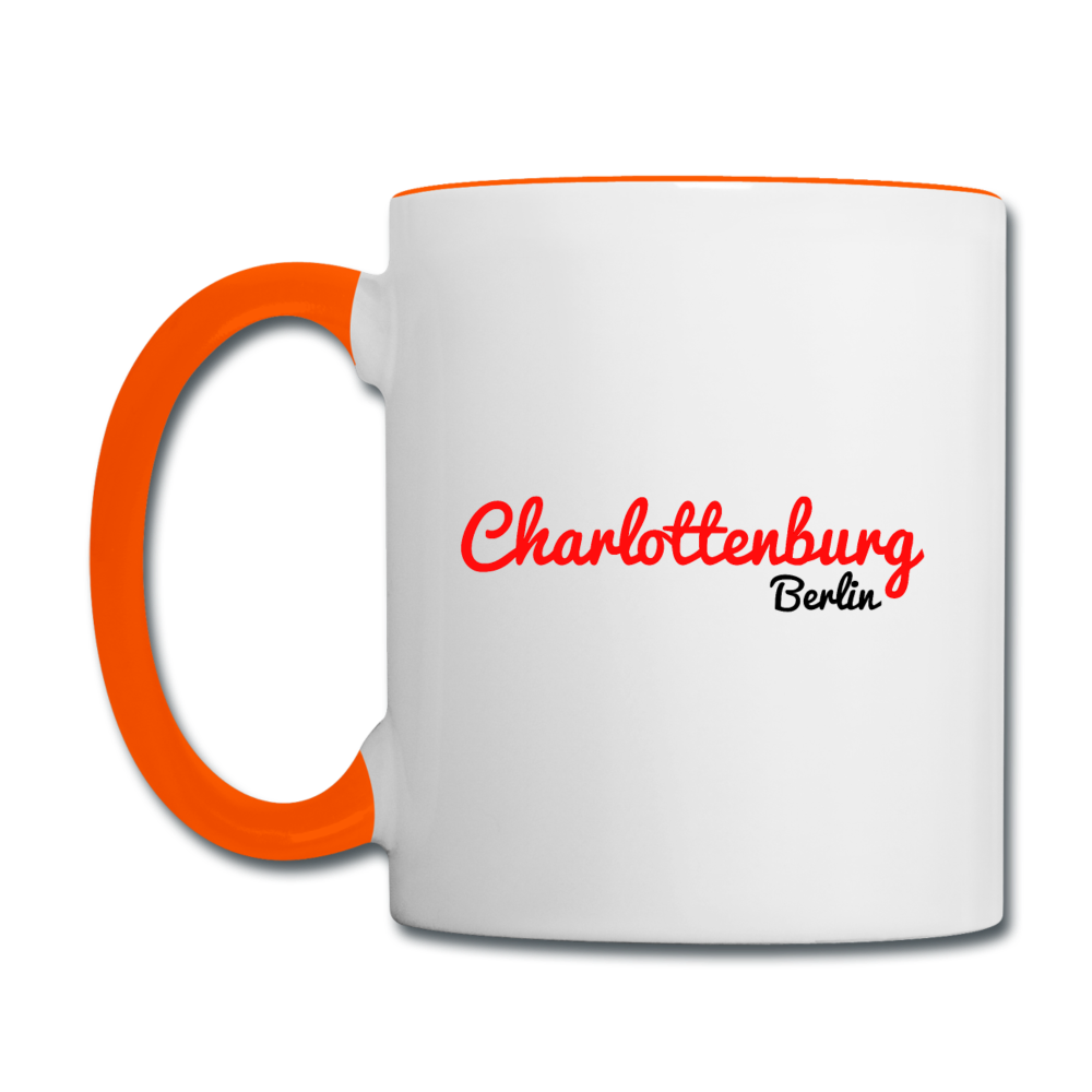 Charlottenburg Berlin - Tasse zweifarbig - Weiß/Orange