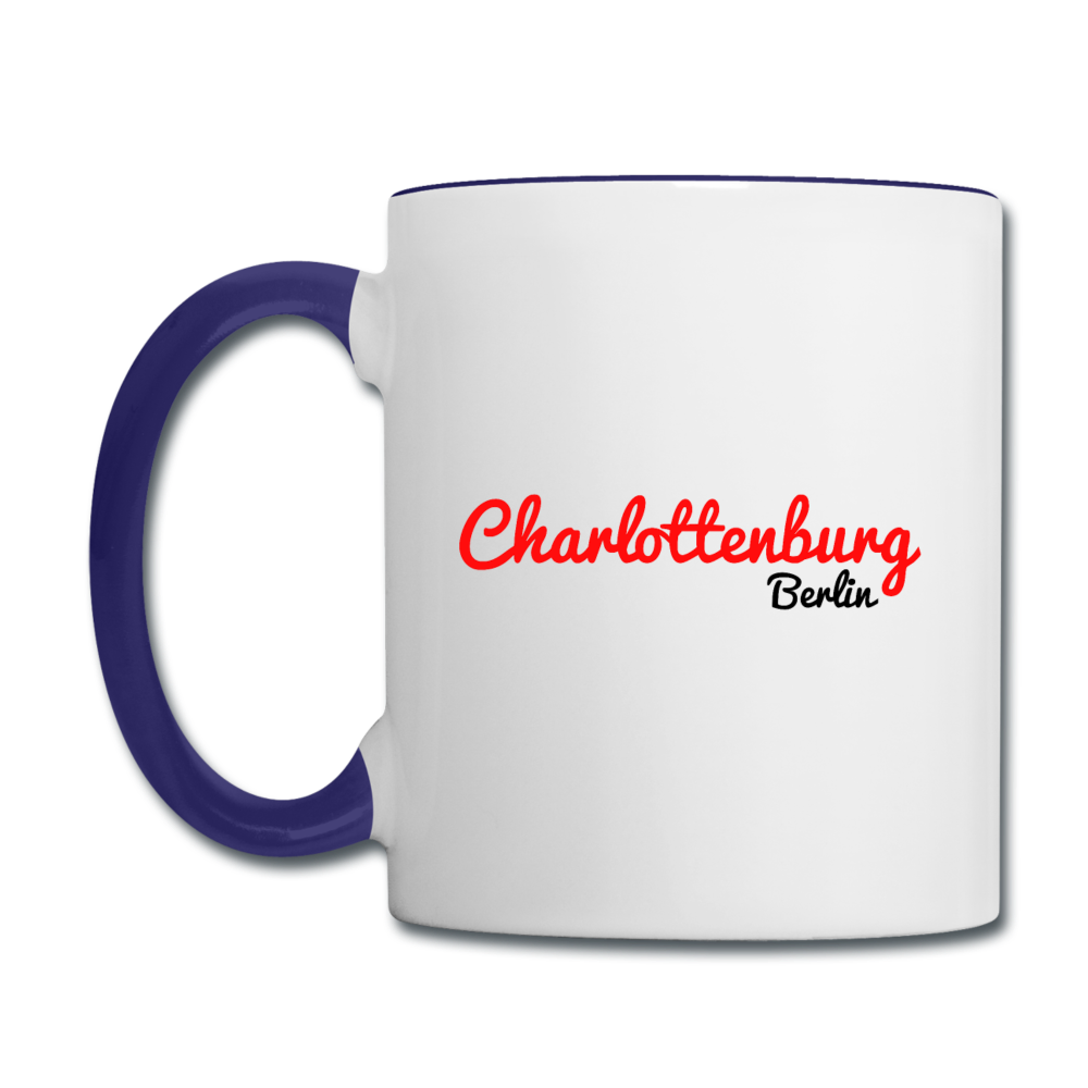 Charlottenburg Berlin - Tasse zweifarbig - Weiß/Kobaltblau