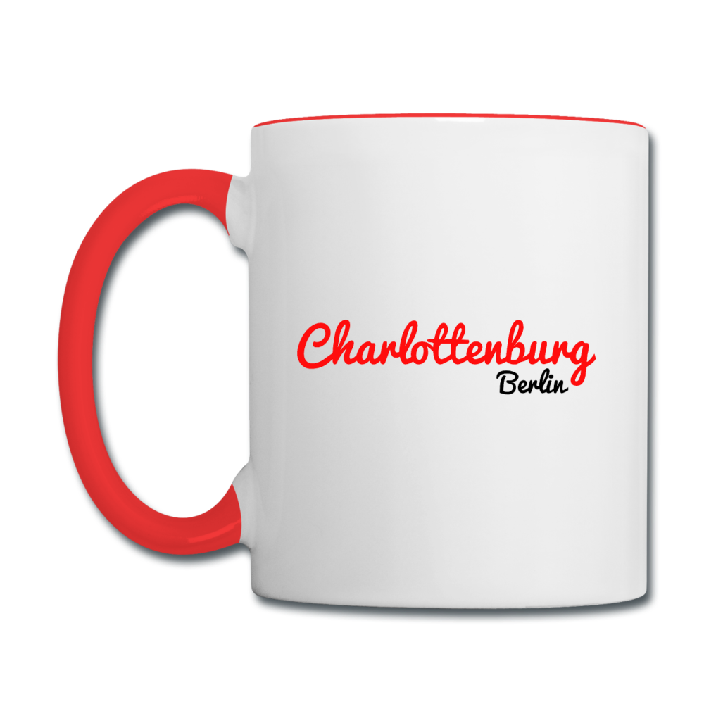 Charlottenburg Berlin - Tasse zweifarbig - Weiß/Rot