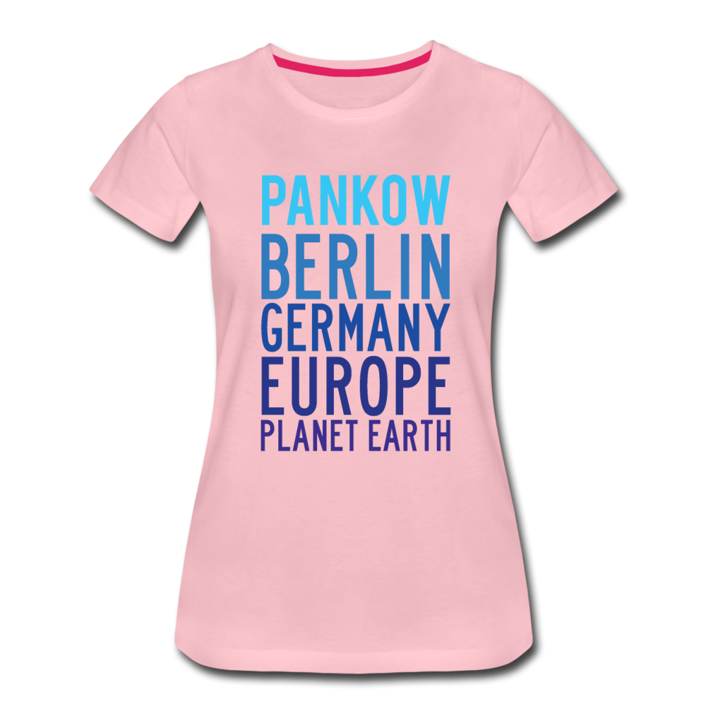 Pankow Planet Earth - Frauen Premium T-Shirt - Hellrosa