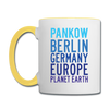 Pankow Planet Earth - Tasse zweifarbig - Weiß/Gelb