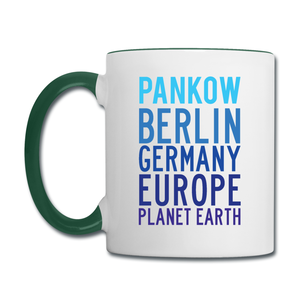Pankow Planet Earth - Tasse zweifarbig - Weiß/Dunkelgrün