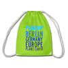 Pankow Planet Earth - Turnbeutel - Neongrün
