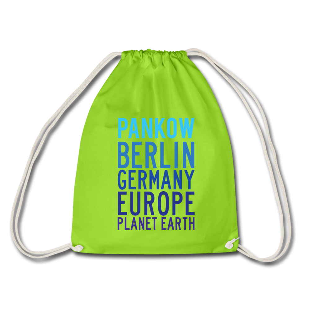 Pankow Planet Earth - Turnbeutel - Neongrün