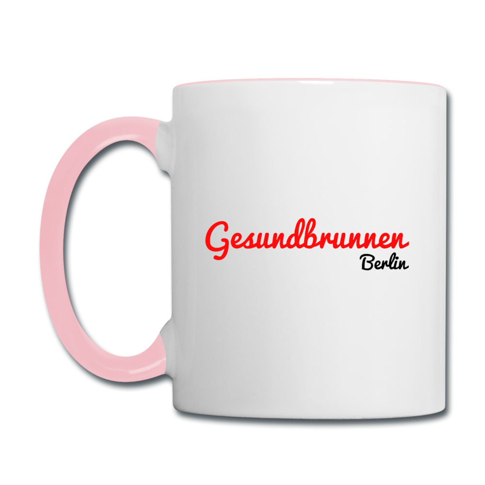Gesundbrunnen Berlin - Tasse zweifarbig - Weiß/Pink