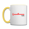 Gesundbrunnen Berlin - Tasse zweifarbig - Weiß/Gelb