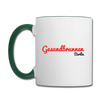 Gesundbrunnen Berlin - Tasse zweifarbig - Weiß/Dunkelgrün