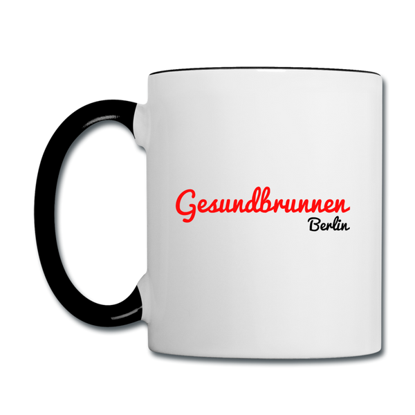 Gesundbrunnen Berlin - Tasse zweifarbig - Weiß/Schwarz
