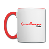 Gesundbrunnen Berlin - Tasse zweifarbig - Weiß/Rot