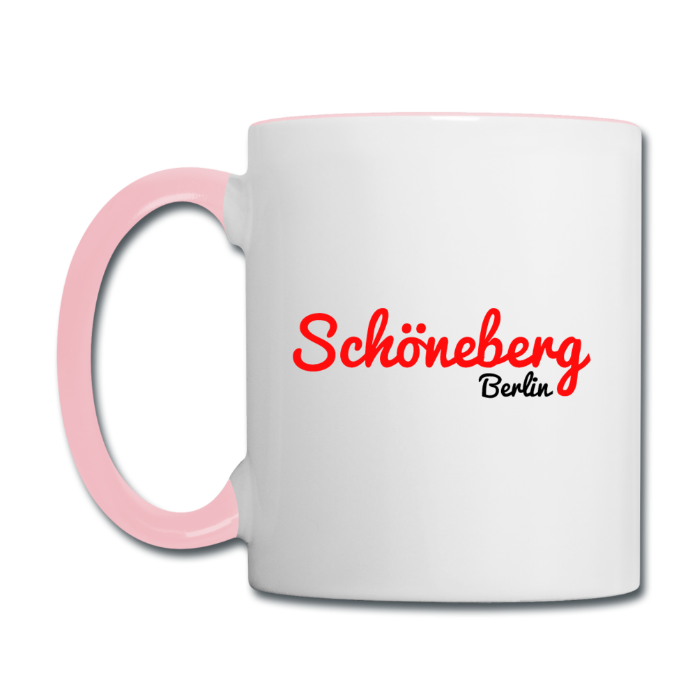 Schöneberg Berlin - Tasse zweifarbig - Weiß/Pink