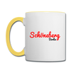 Schöneberg Berlin - Tasse zweifarbig - Weiß/Gelb
