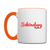 Schöneberg Berlin - Tasse zweifarbig - Weiß/Orange