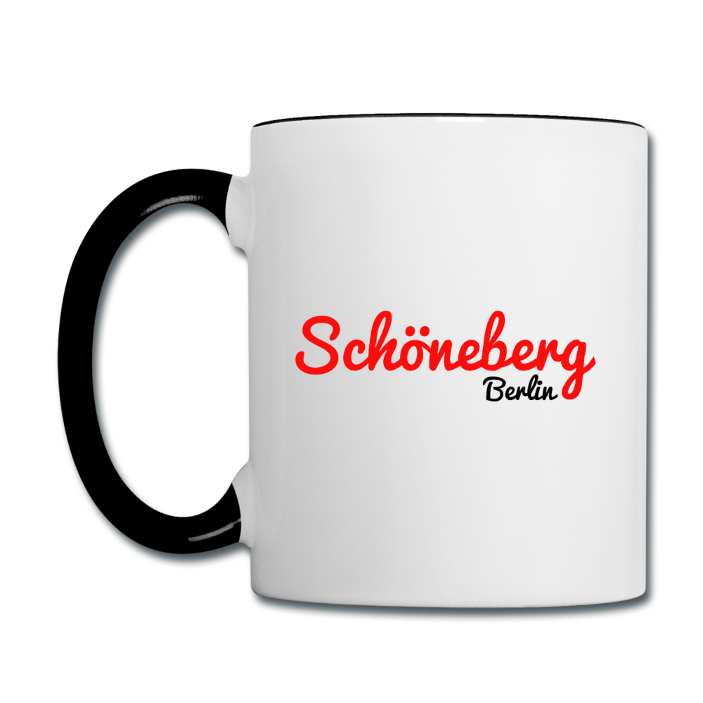 Schöneberg Berlin - Tasse zweifarbig - Weiß/Schwarz