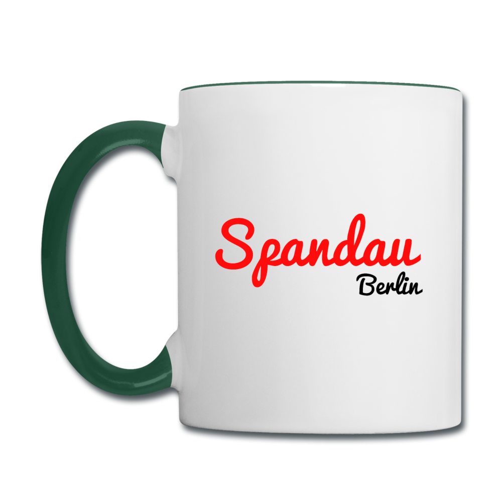 Spandau Berlin - Tasse zweifarbig - Weiß/Dunkelgrün