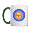 Steglitz Retro - Tasse zweifarbig - Weiß/Dunkelgrün