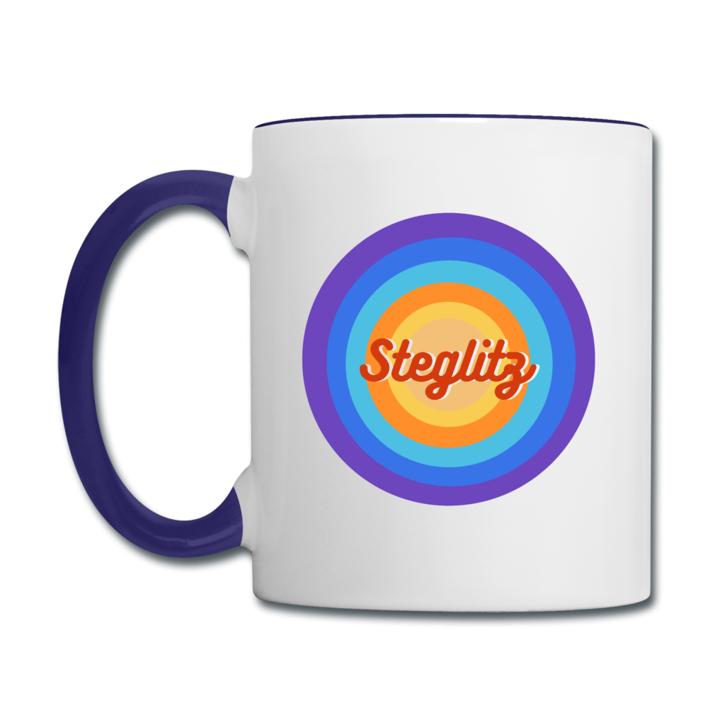 Steglitz Retro - Tasse zweifarbig - Weiß/Kobaltblau