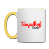 Tempelhof Berlin - Tasse zweifarbig - Weiß/Gelb
