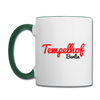 Tempelhof Berlin - Tasse zweifarbig - Weiß/Dunkelgrün