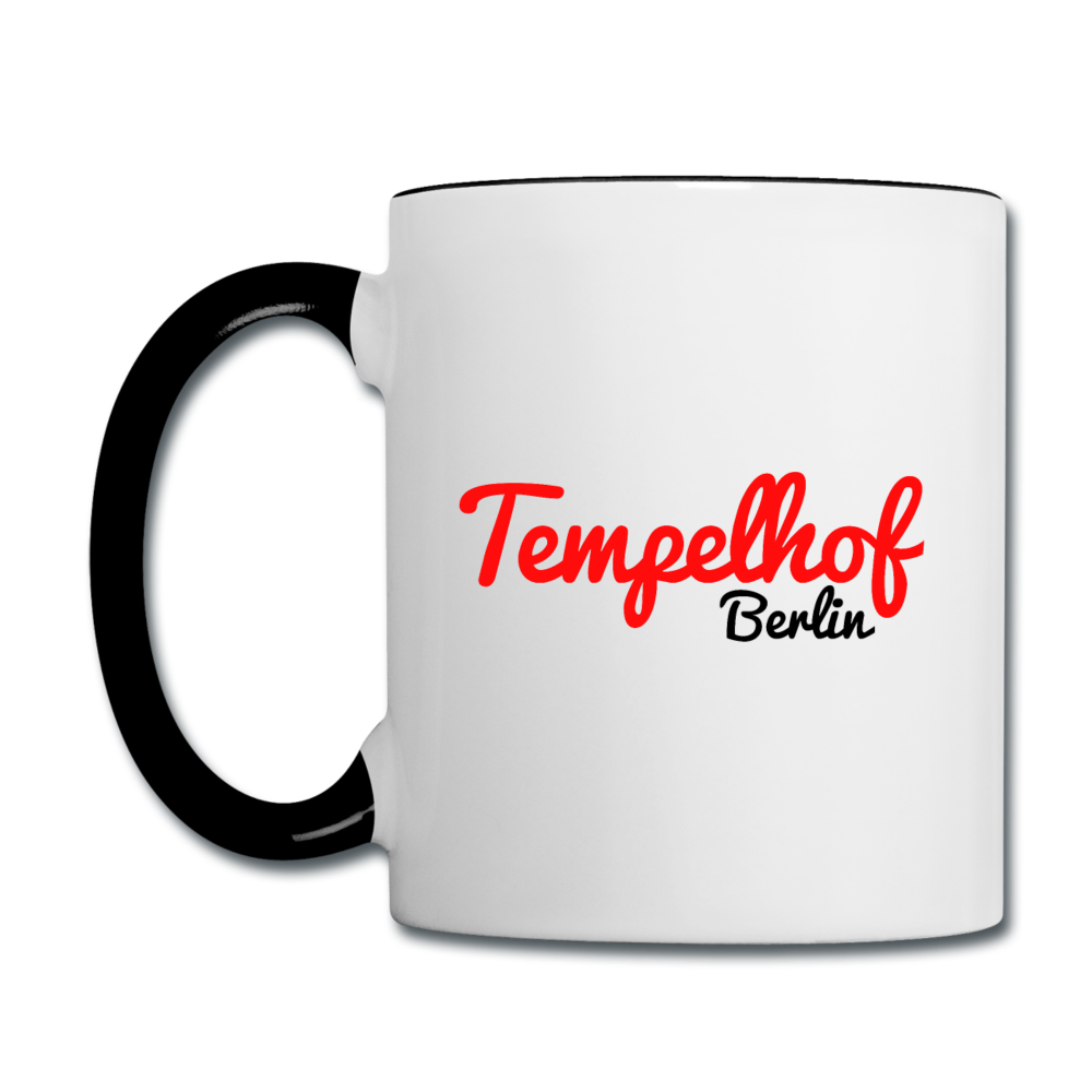 Tempelhof Berlin - Tasse zweifarbig - Weiß/Schwarz