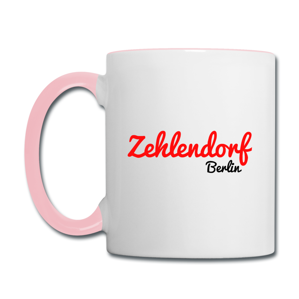 Zehlendorf Berlin - Tasse zweifarbig - Weiß/Pink