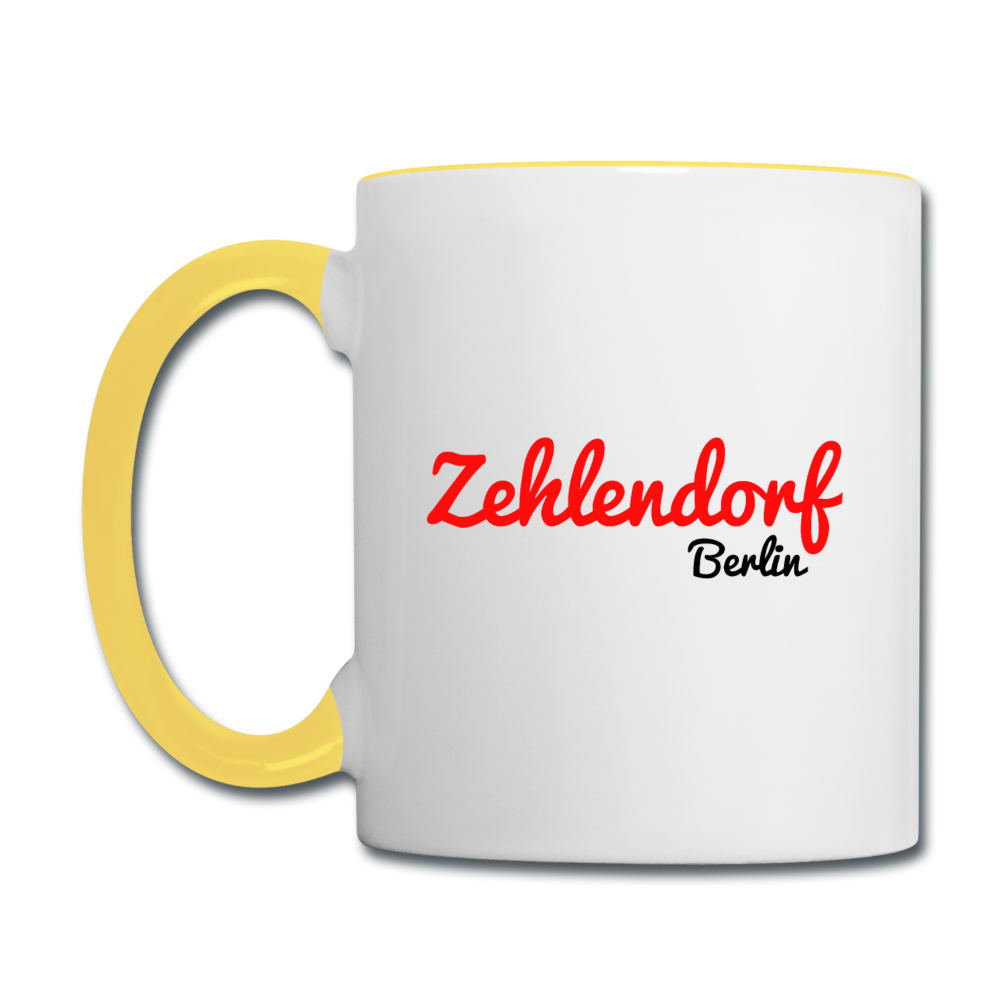 Zehlendorf Berlin - Tasse zweifarbig - Weiß/Gelb