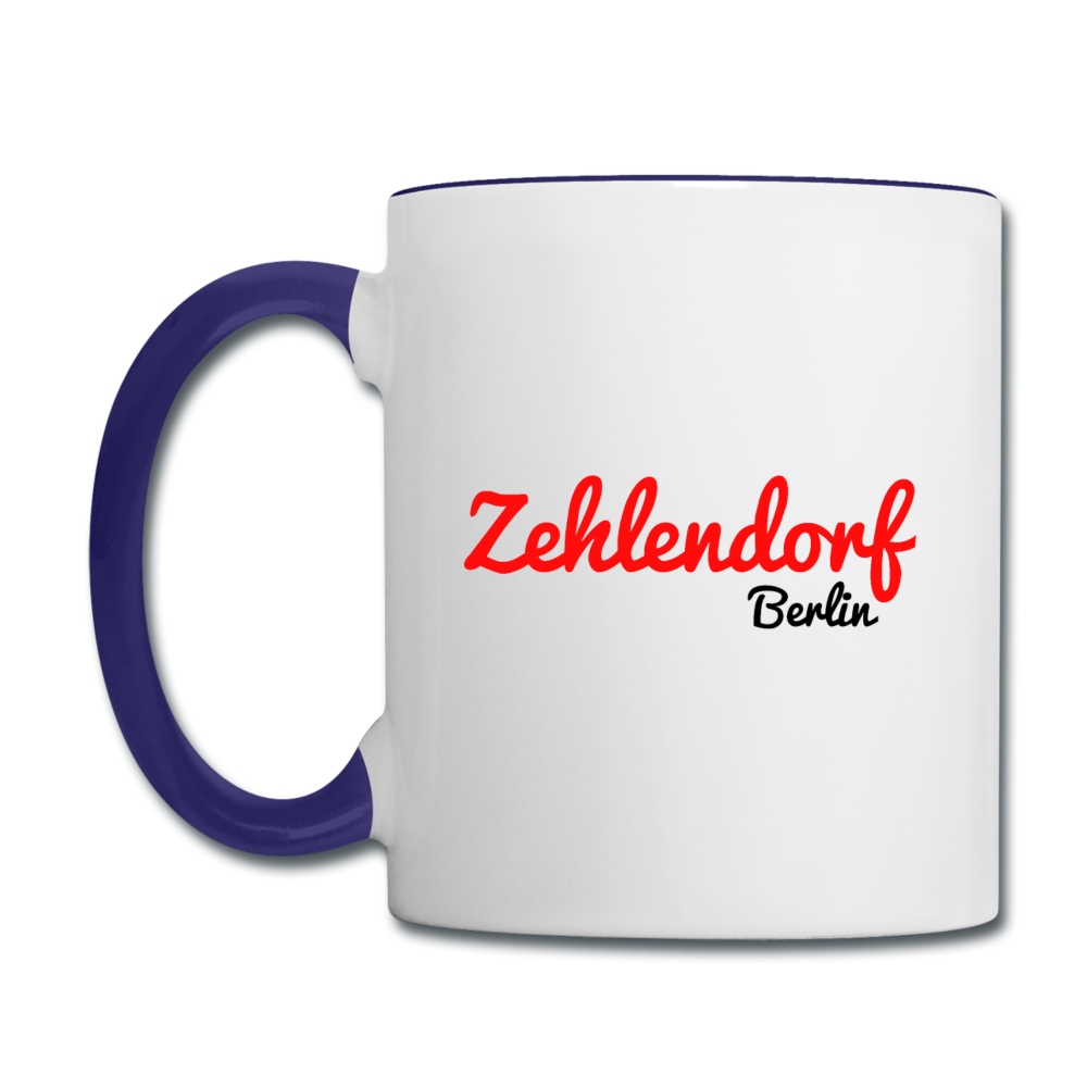 Zehlendorf Berlin - Tasse zweifarbig - Weiß/Kobaltblau
