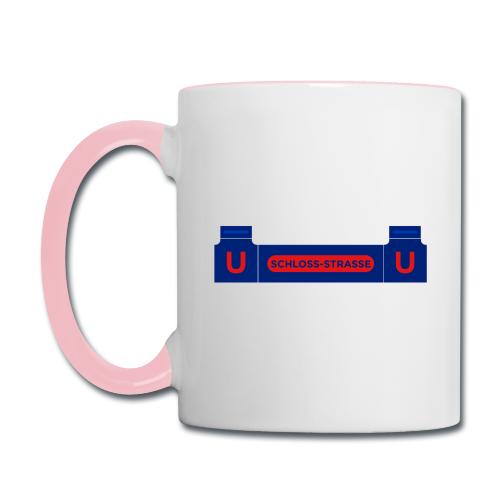 Schlossstrasse - Tasse zweifarbig - Weiß/Pink
