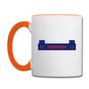 Schlossstrasse - Tasse zweifarbig - Weiß/Orange