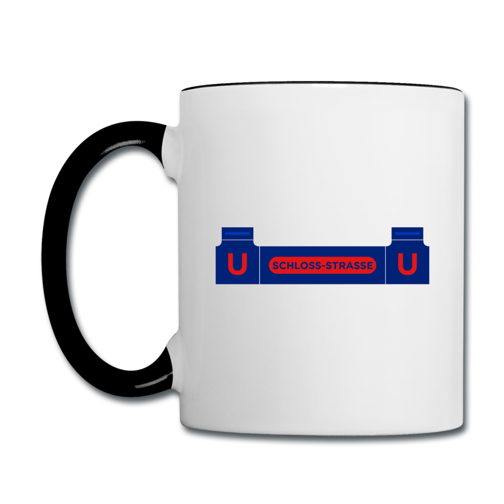 Schlossstrasse - Tasse zweifarbig - Weiß/Schwarz