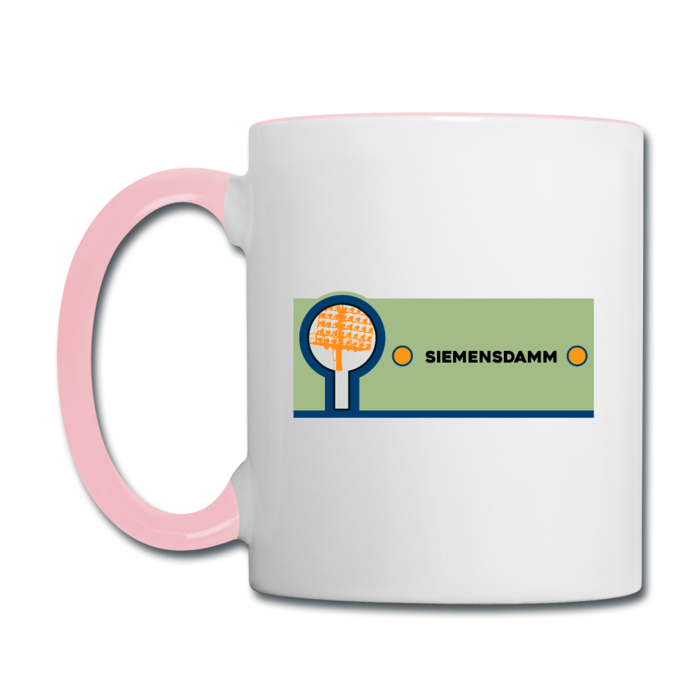 Siemensdamm - Tasse zweifarbig - Weiß/Pink