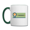 Siemensdamm - Tasse zweifarbig - Weiß/Dunkelgrün