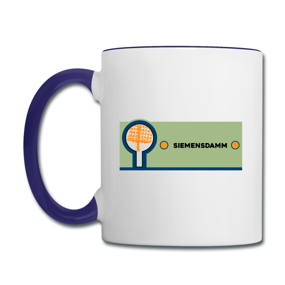 Siemensdamm - Tasse zweifarbig - Weiß/Kobaltblau