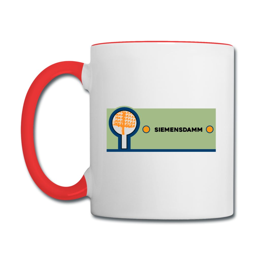 Siemensdamm - Tasse zweifarbig - Weiß/Rot