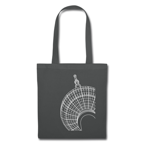 Der Turm von unten - weiß - Stoffbeutel - Graphite