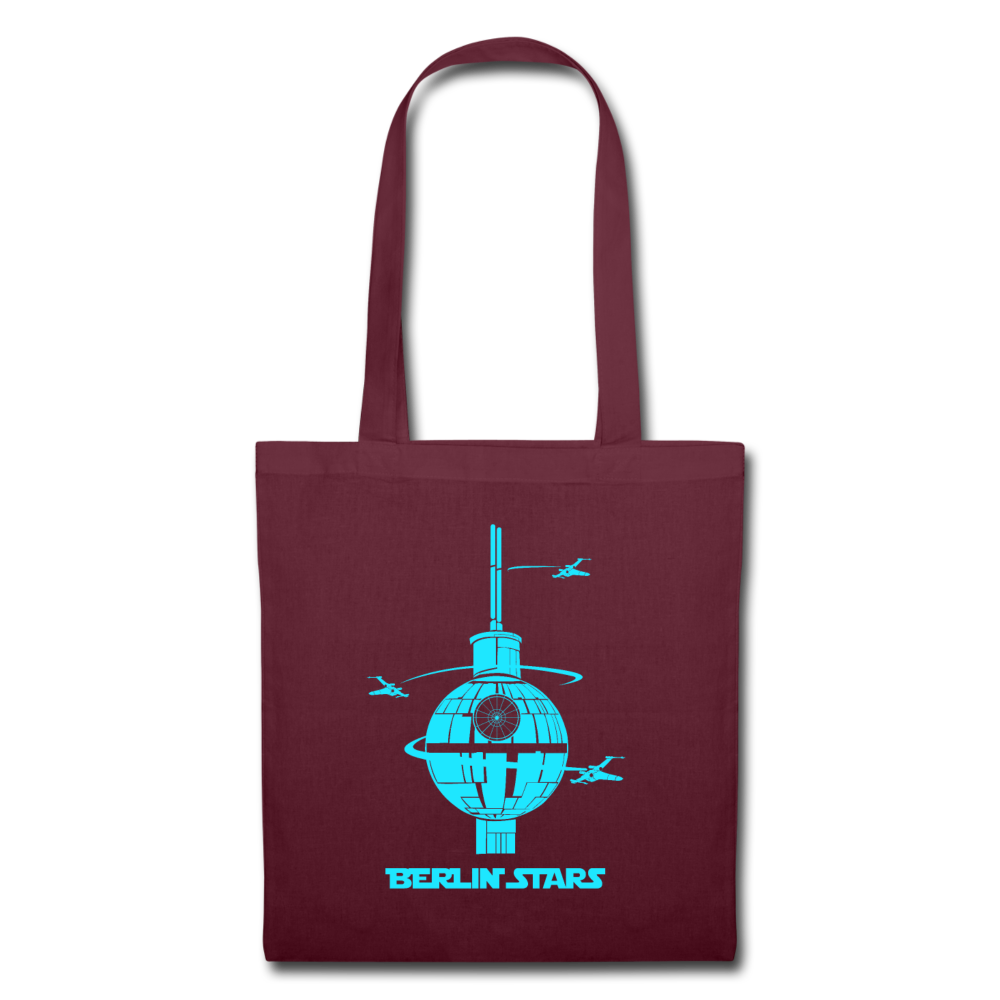 Berlin Stars - Blau - Stoffbeutel - Burgunderrot