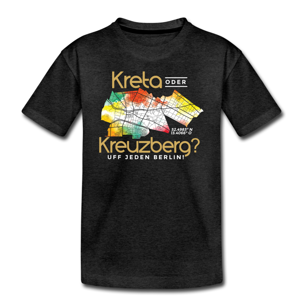 Kreta oder Kreuzberg - Kinder Premium T-Shirt - Anthrazit