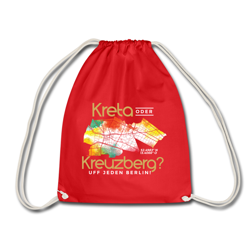 Kreta oder Kreuzberg - Turnbeutel - Rot
