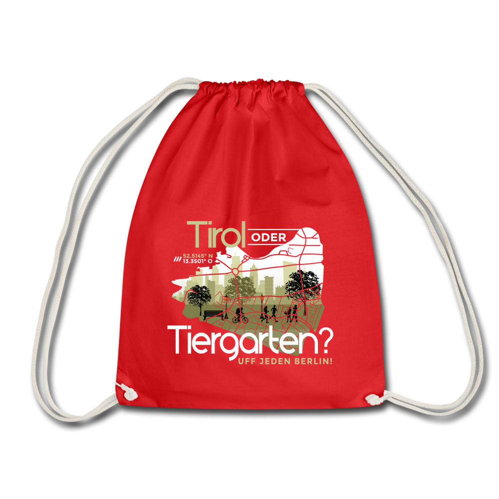 Tirol oder Tiergarten - Turnbeutel - Rot