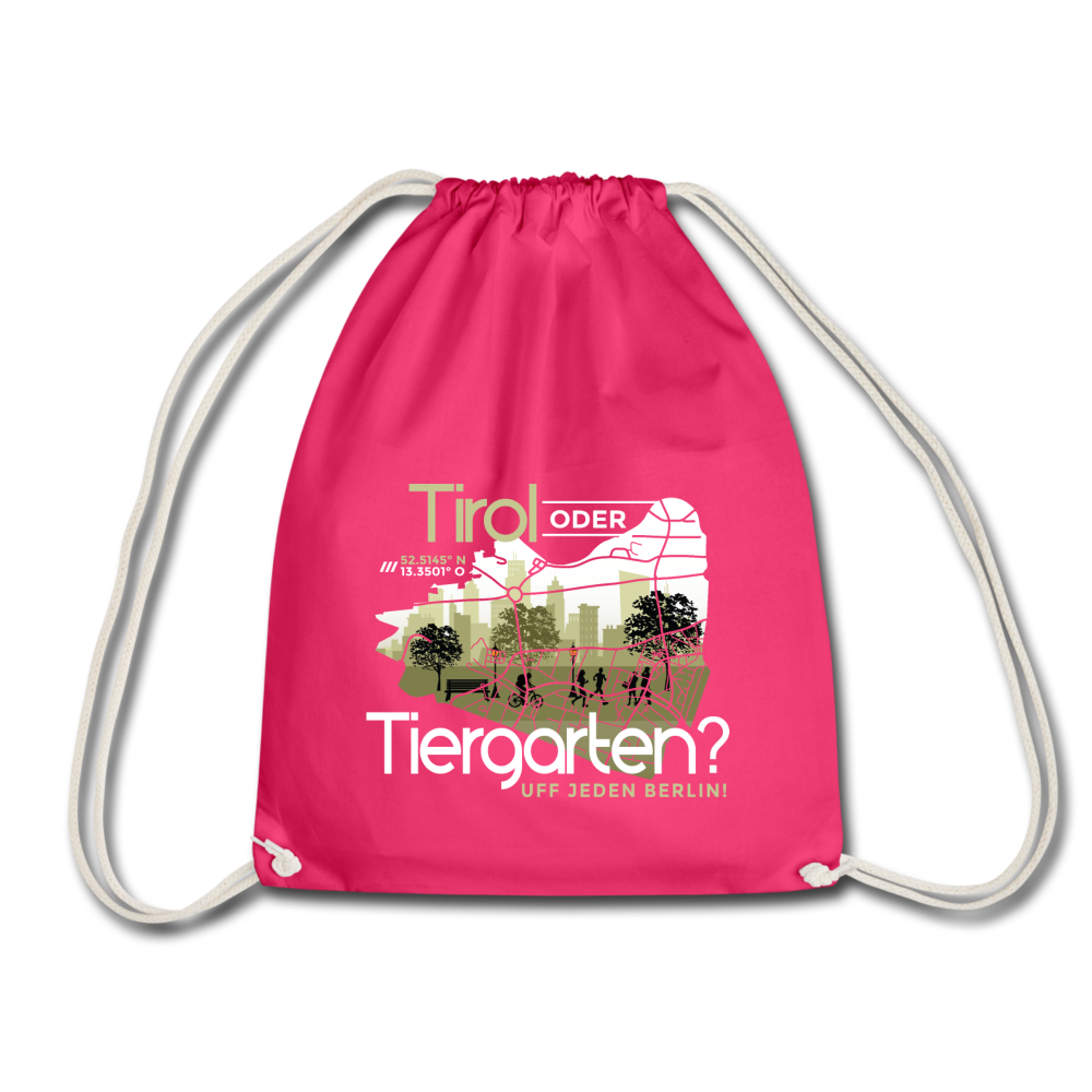 Tirol oder Tiergarten - Turnbeutel - Fuchsia