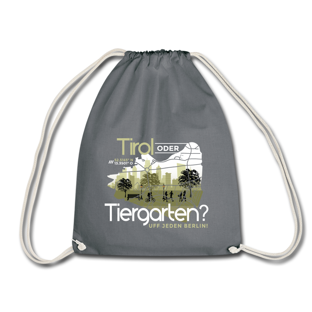 Tirol oder Tiergarten - Turnbeutel - Grau