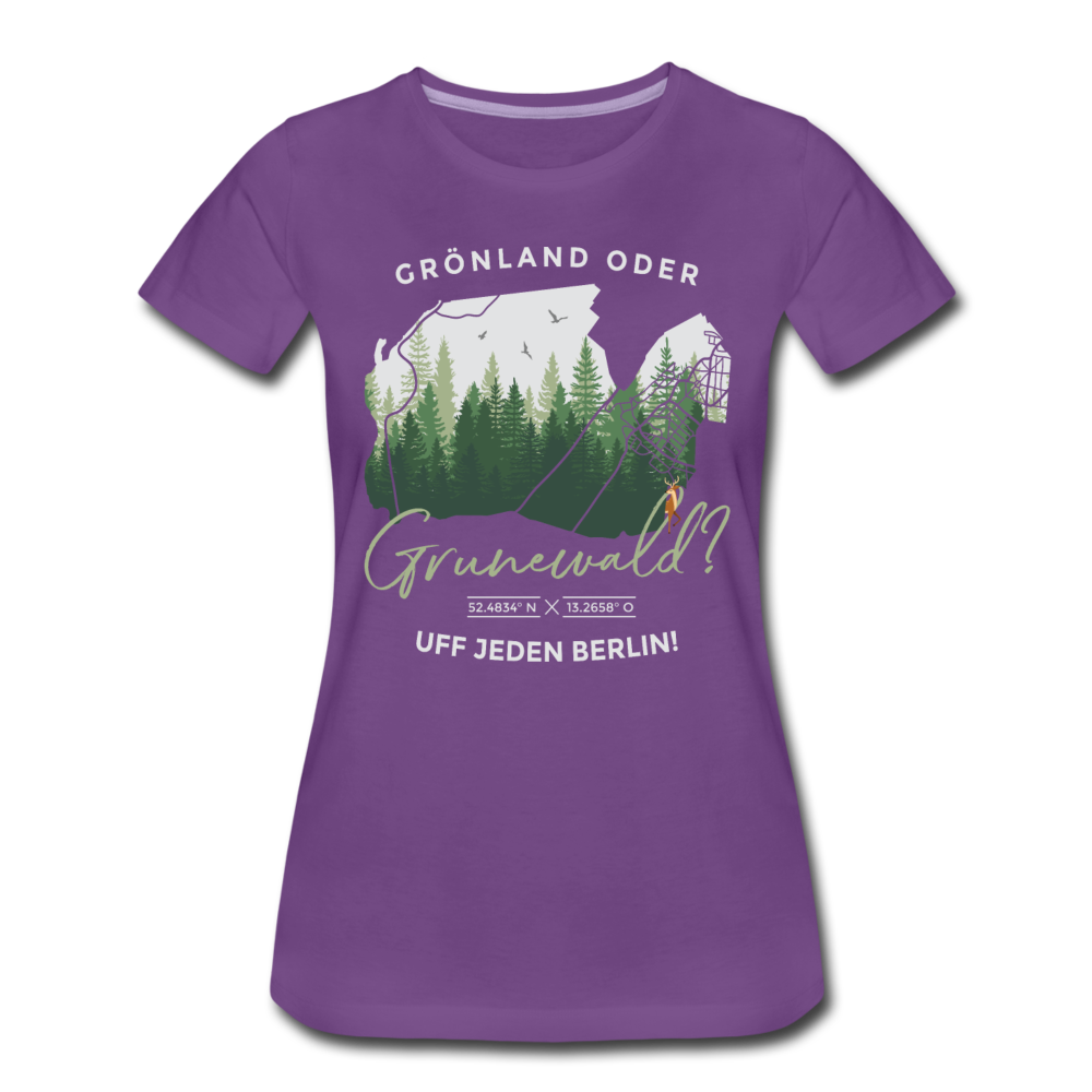 Grönland oder Grunewald - Frauen Premium T-Shirt - Lila