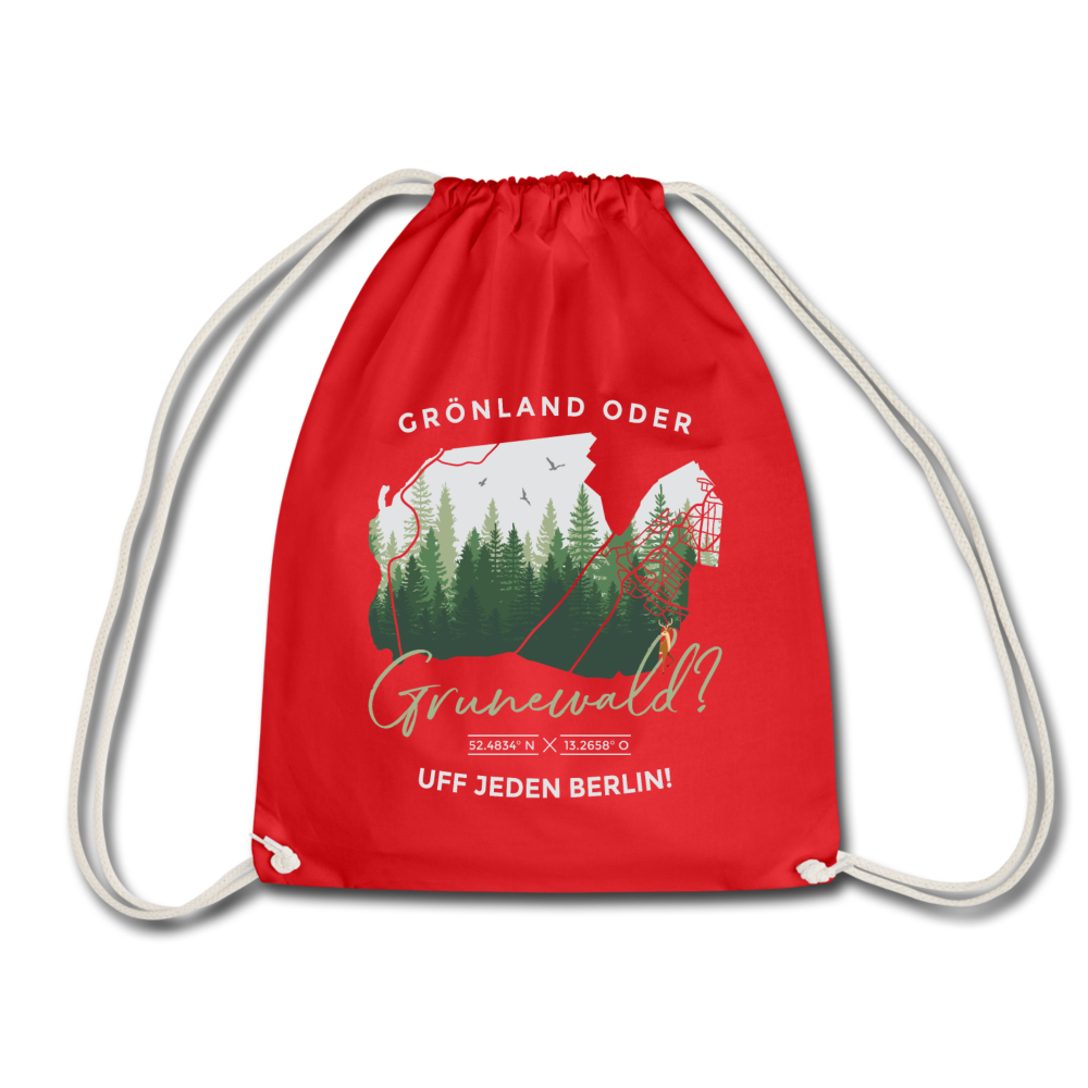 Grönland oder Grunewald - Turnbeutel - Rot