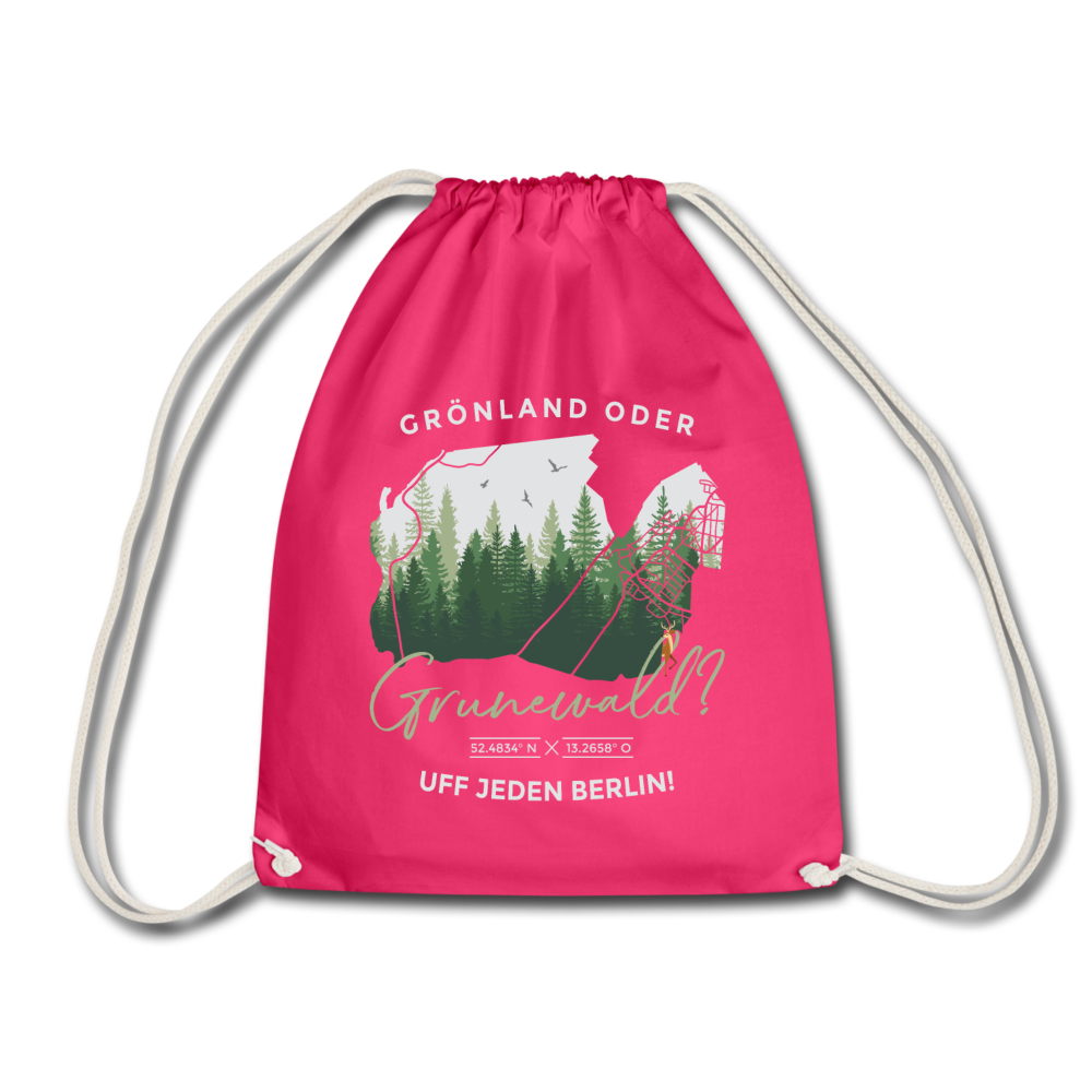 Grönland oder Grunewald - Turnbeutel - Fuchsia