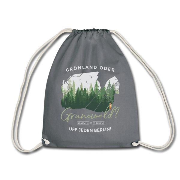 Grönland oder Grunewald - Turnbeutel - Grau