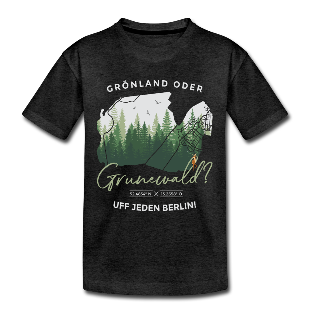 Grönland oder Grunewald - Kinder Premium T-Shirt - Anthrazit